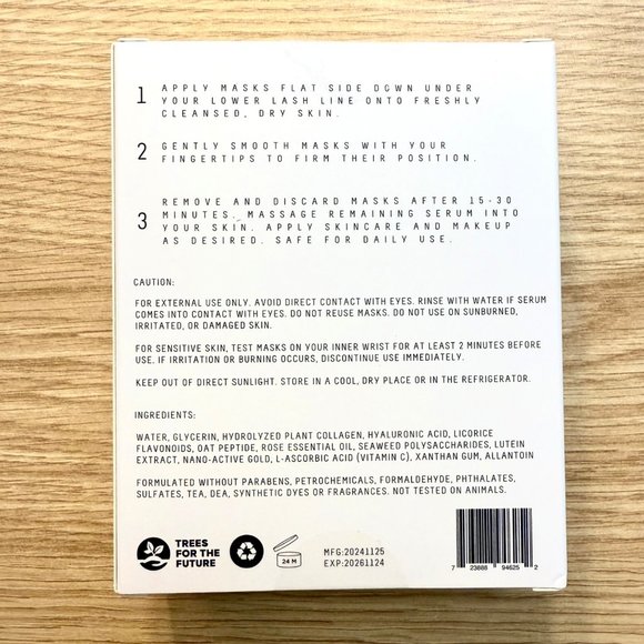 24K Gold Collagen Eye Masks Hydrate Calm Firm Skin Size 16 Pairs Beautology Lab - Picture 8 of 8